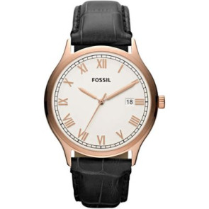 Watch strap Fossil FS4743 Leather Black 22mm